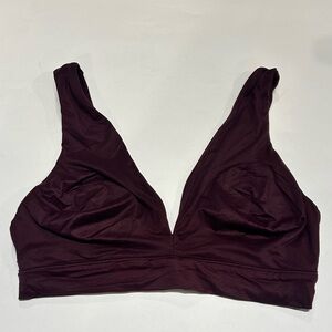 Intimates Victoria's Secret Wireless Plunge Lounge Bra maroon burgundy color SZM